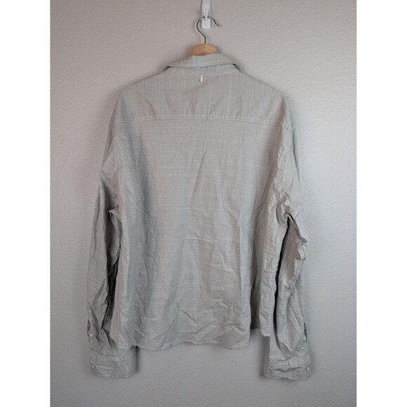 pd&c Shirt Mens 2XL Gray Long Sleeve Button Down Stretch Fabric Casual Top - Picture 3 of 7